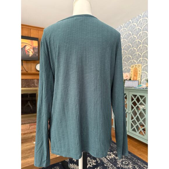 Wrangler Long Sleeve Knit Ruched Drawstring Top - Picture 4 of 5